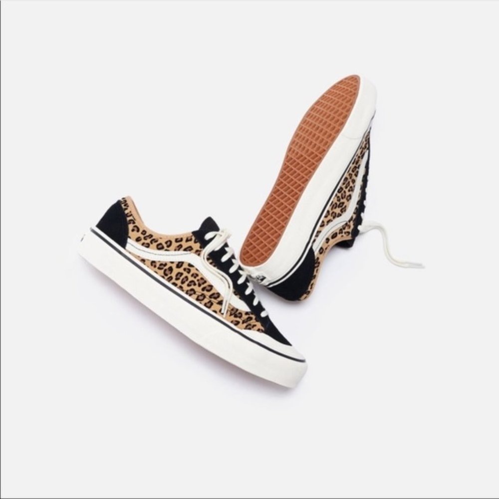 Vans Deacon Leopard Print Low Top Sneakers Size 6 - Picture 5 of 6